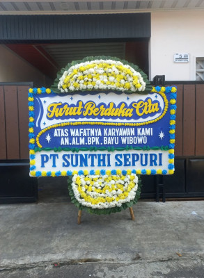Papan Bunga Duka di Tanjungharjo