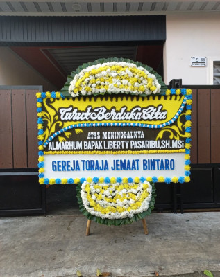 Papan Bunga Duka di Tanjungharjo